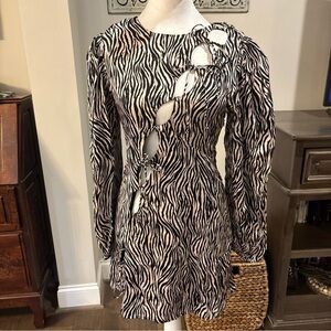 For Love And Lemons Black and White Sheath Dress